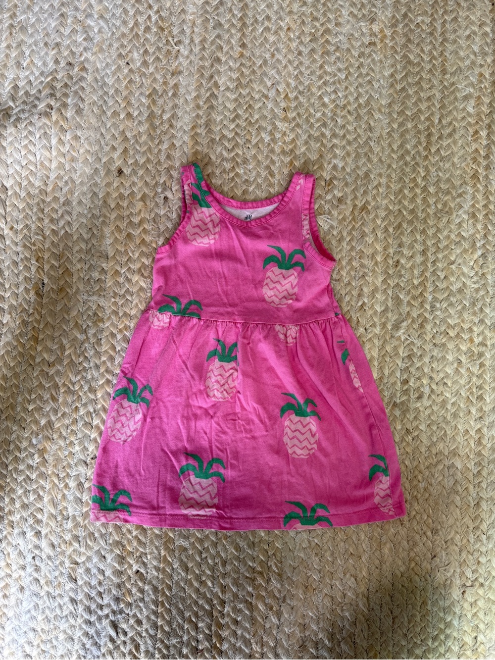 H&M Pink Pineapple Tank Dress